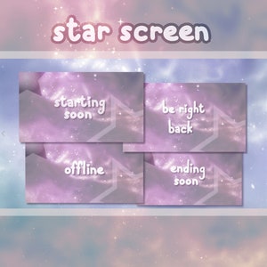 Paquete de pantalla de transmisión de Twitch - [Animación] Estrella morada