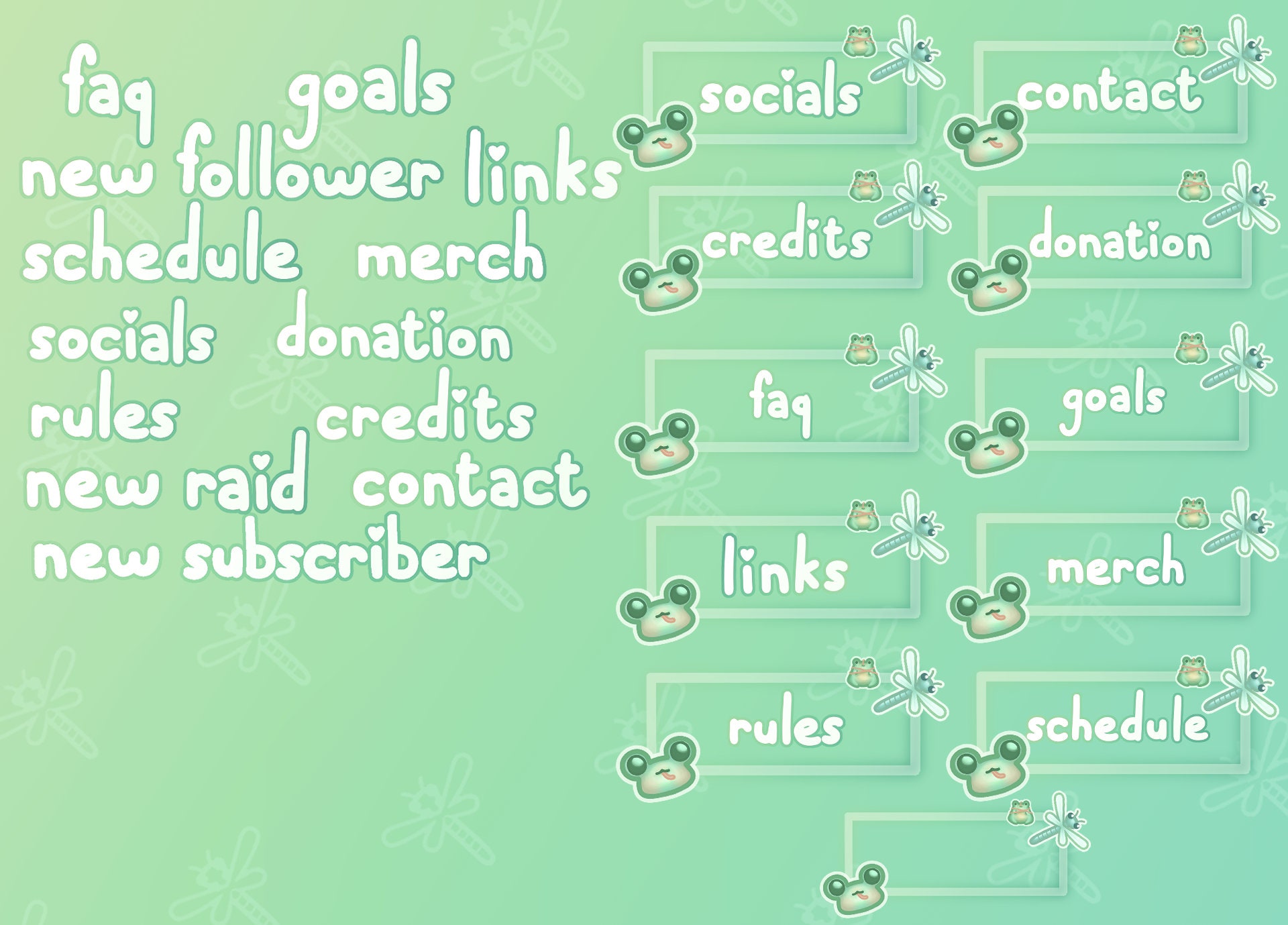 Twitch Stream Layout Package Animated Green Frog Etsy twitch-stream-layout-package-animated-green-frog-etsy