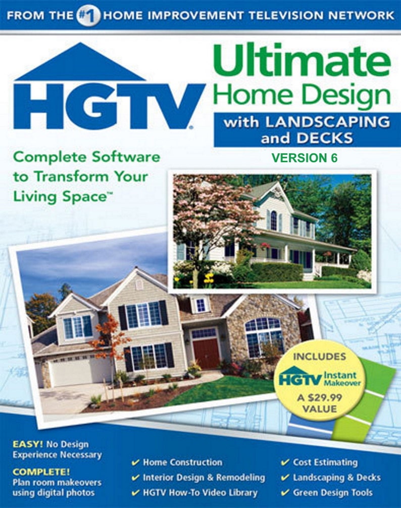 HGTV 2-in-1 Ultimate Home Design 6.0 With Landscaping & Decks - Etsy