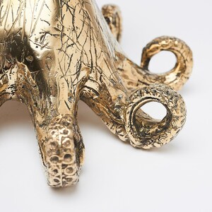 Escultura de pulpo de bronce: Decoración náutica de vida marina - BR214 imagen 11