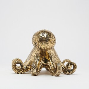 Escultura de pulpo de bronce: Decoración náutica de vida marina - BR214 imagen 6