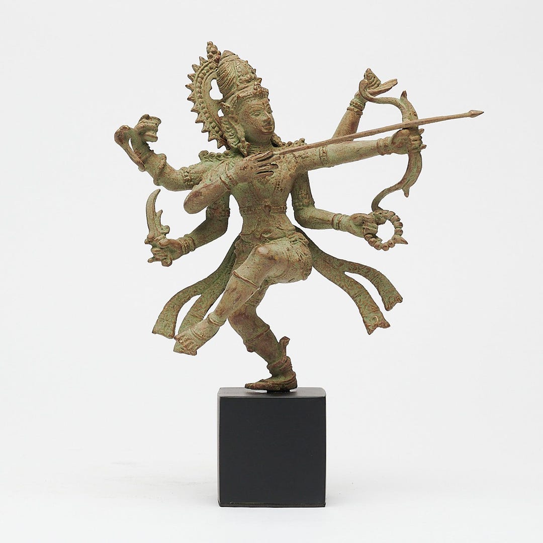 Rama Dancing Bronze Sculpture – Patinated Hindu God Statue - Indian ...