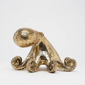 Escultura de pulpo de bronce: Decoración náutica de vida marina - BR214 imagen 7