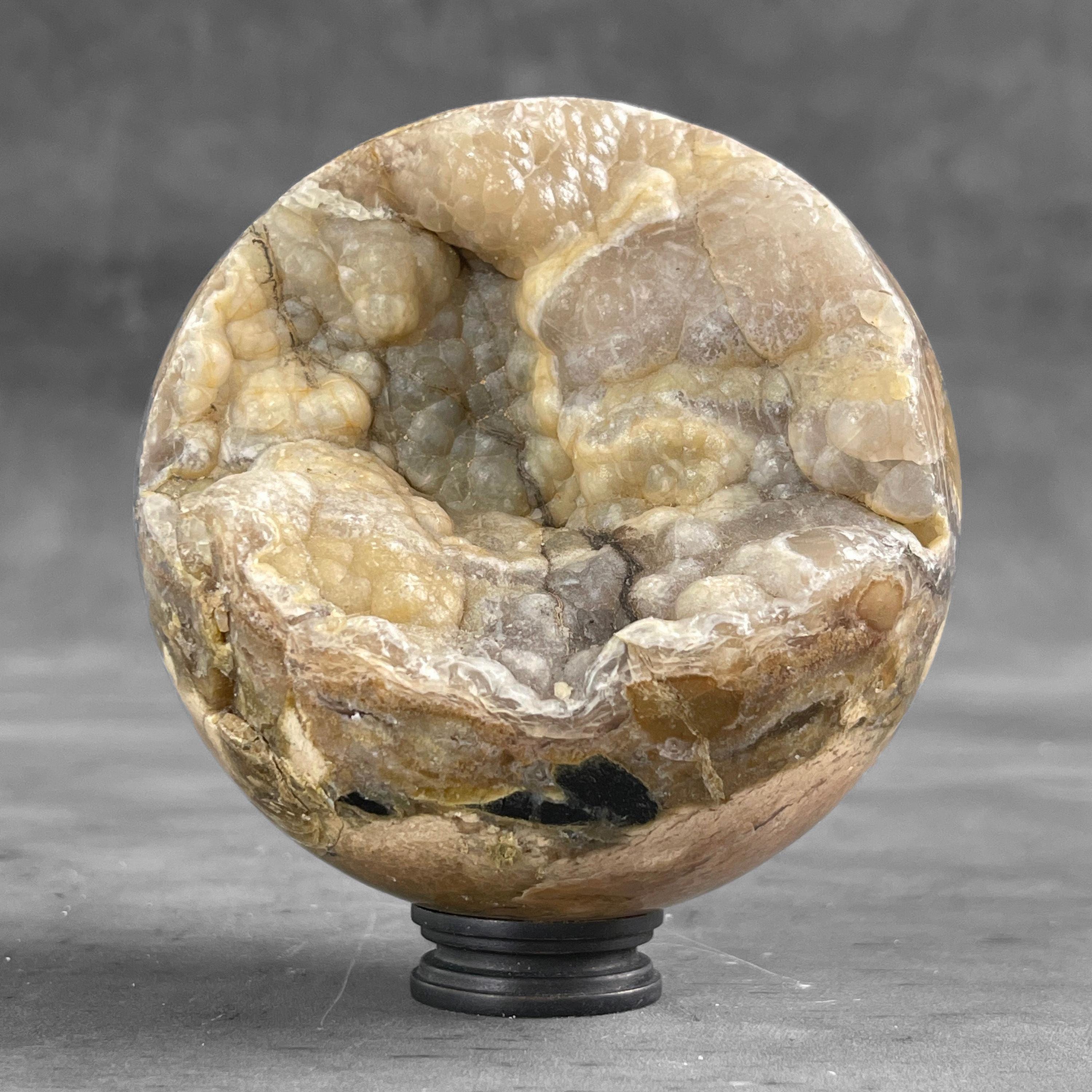 Stunning Yellow Crystal Sphere on Stand - Healing Quartz Ball, Natural Decorative Sphere, Crystal Ball for Home Decor & Energy Work | PS.510
