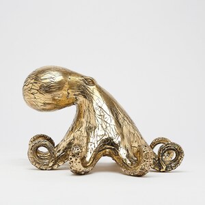 Escultura de pulpo de bronce: Decoración náutica de vida marina - BR214 imagen 8