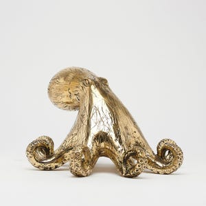 Escultura de pulpo de bronce: Decoración náutica de vida marina - BR214 imagen 9
