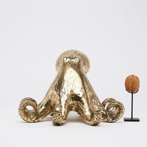 Escultura de pulpo de bronce: Decoración náutica de vida marina - BR214 imagen 3