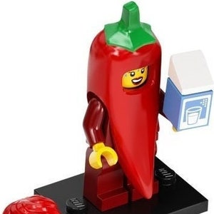 Lego Serie 22 Sammelfigur Basteln, Partytasche Spielzeug, Cracker Geschenk Pferde Roboter Elfe Chilli Rollstuhl Waschbär Kostüm Chilli Costume