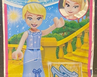 Choose a LEGO Disney Princess Foil Pack Minifigs Models Crafts Advent Calendar Toys Cracker Gifts - Cinderella Rapunzel Aurora (1 Supplied)