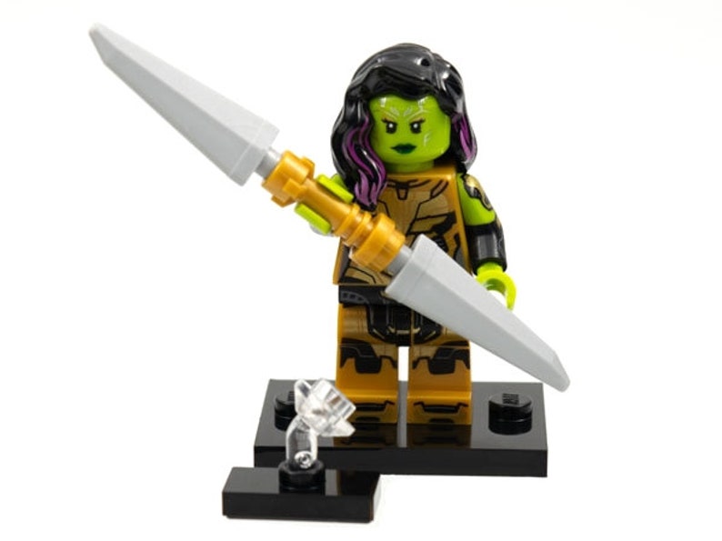 Scegli una minifigure LEGO Marvel in confezione laminata Minifigure Modelli Artigianato Festa di Compleanno Regalo Giocattoli Riempitivi Venom Spider-man Iron Man (1 fornito) Gamora + Blade