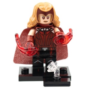 Scegli una minifigure LEGO Marvel in confezione laminata Minifigure Modelli Artigianato Festa di Compleanno Regalo Giocattoli Riempitivi Venom Spider-man Iron Man (1 fornito) Scarlet Witch