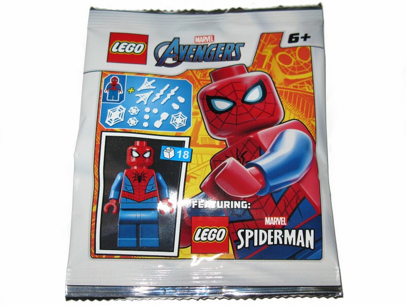 Scegli una minifigure LEGO Marvel in confezione laminata Minifigure Modelli Artigianato Festa di Compleanno Regalo Giocattoli Riempitivi Venom Spider-man Iron Man (1 fornito) Spider-man 242001