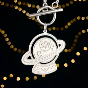 Crystal Ball Necklace - Wiccan, Witchy, Spiritual, Unique, Zodiac, Third Eye, Mystic, Supernatural, Metaphysical, Interstellar, Planet, Love