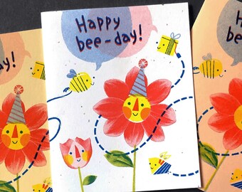 Happy Bee-Day! card