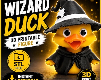 Witch Wizard Duck 3D Print File: STL & 3MF Digital Download
