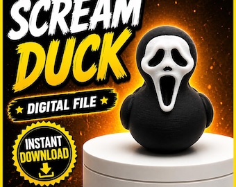 Ghost Duck STL 3MF | Spooky Rubber Duck 3D Print File | Halloween Decor | Digital Download
