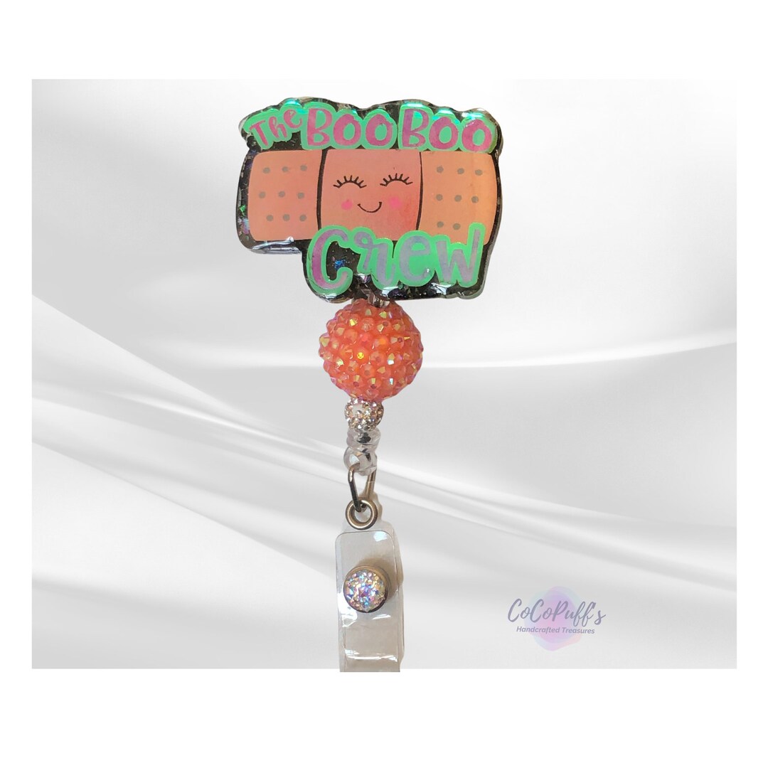 The Boo Boo Crew retractable Badge Reel with Alligator Clip. Great for ...