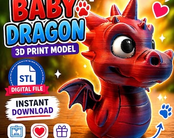 Quillwings Hatchling 3D Print File (STL/3MF Digital Download)