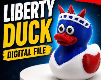 Lady Libe-duck 3D Print File: Liberty Duck STL/3MF (Digital Download)