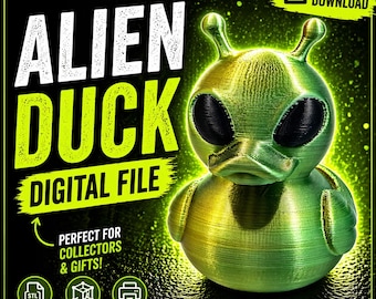 Alien Duck 3D-utskrifter av modell | Sci-Fi-leksak STL-fil (digital nedladdning)