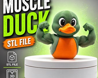 Ente mit Muskeln 3D Druckbares Modell (STL & 3MF Dateien)