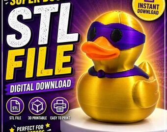 Superhero Duck STL File | Masked Comic Hero 3D Printable Model (Digital Download)