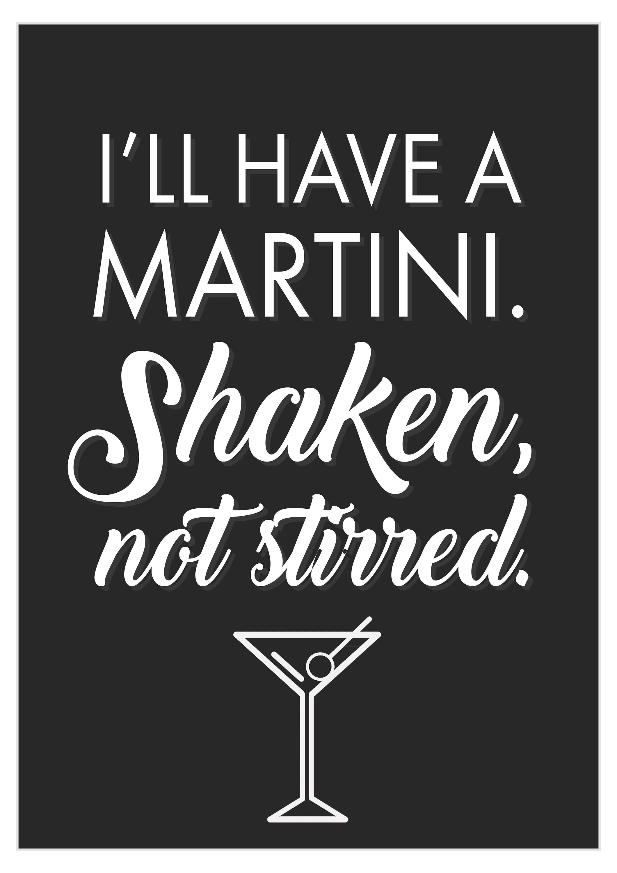 James Bond Martini Quote James Bond Etsy Australia