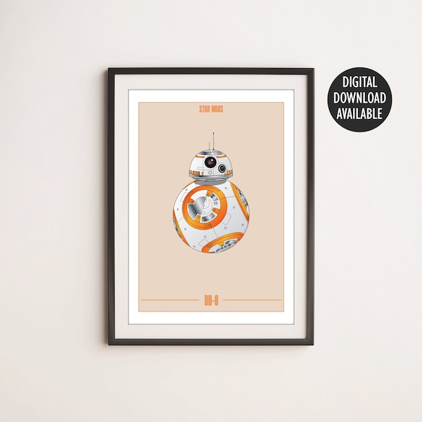 Star Wars -  BB8 Poster - Wall Art - Digital/A4/A3