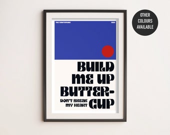 Build me up Buttercup - Digital - The Foundations - Lyric Poster - Minimalist - Wall Art - Print