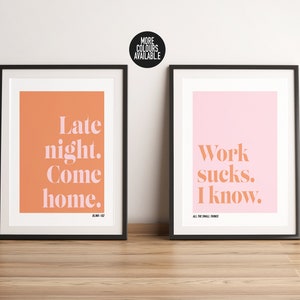 All the Small Things A4/A3 Blink-182 Set of Two Lyric Print Wall Art Poster zdjęcie 2