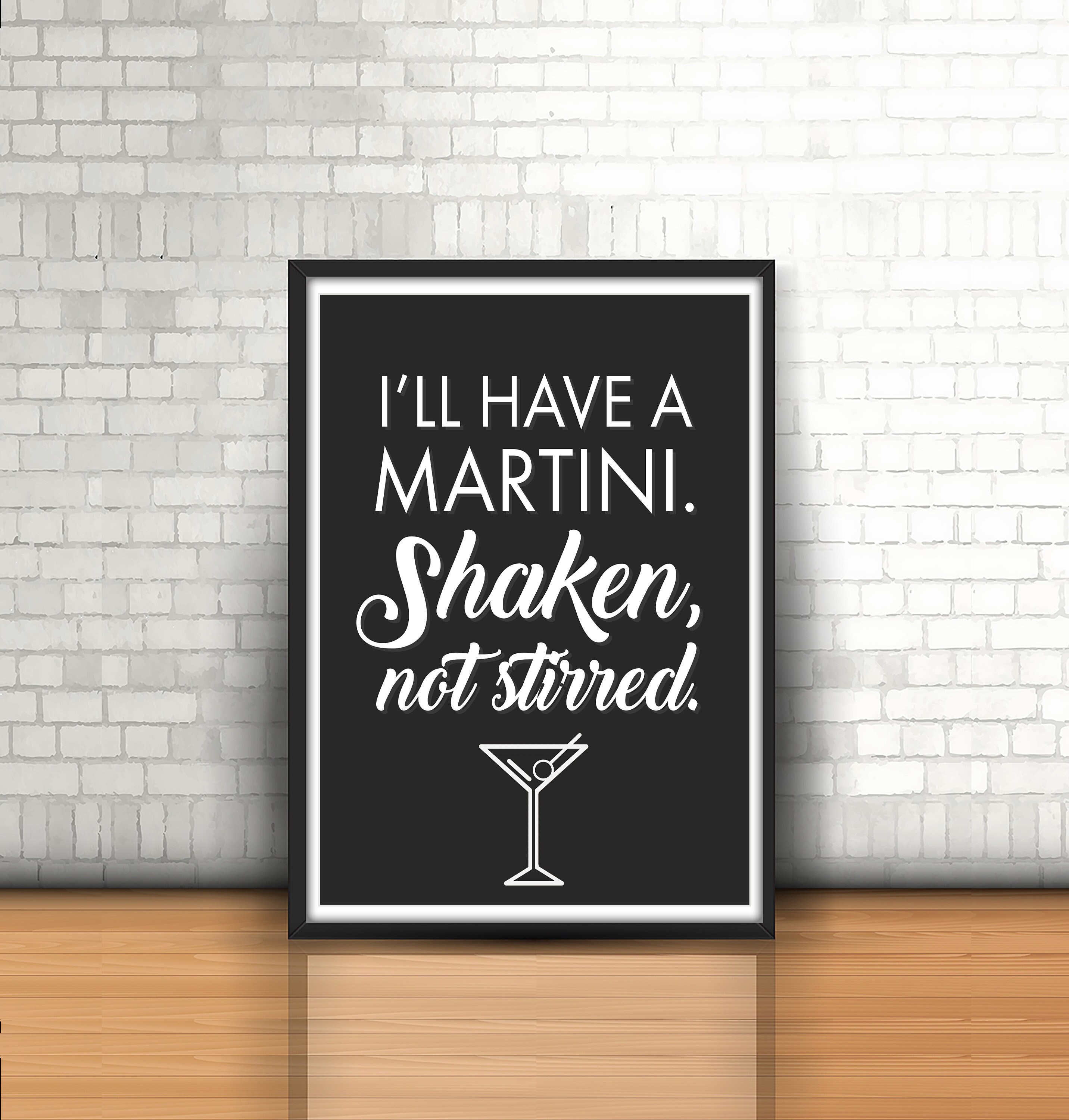 James Bond Martini Quote James Bond Etsy Australia