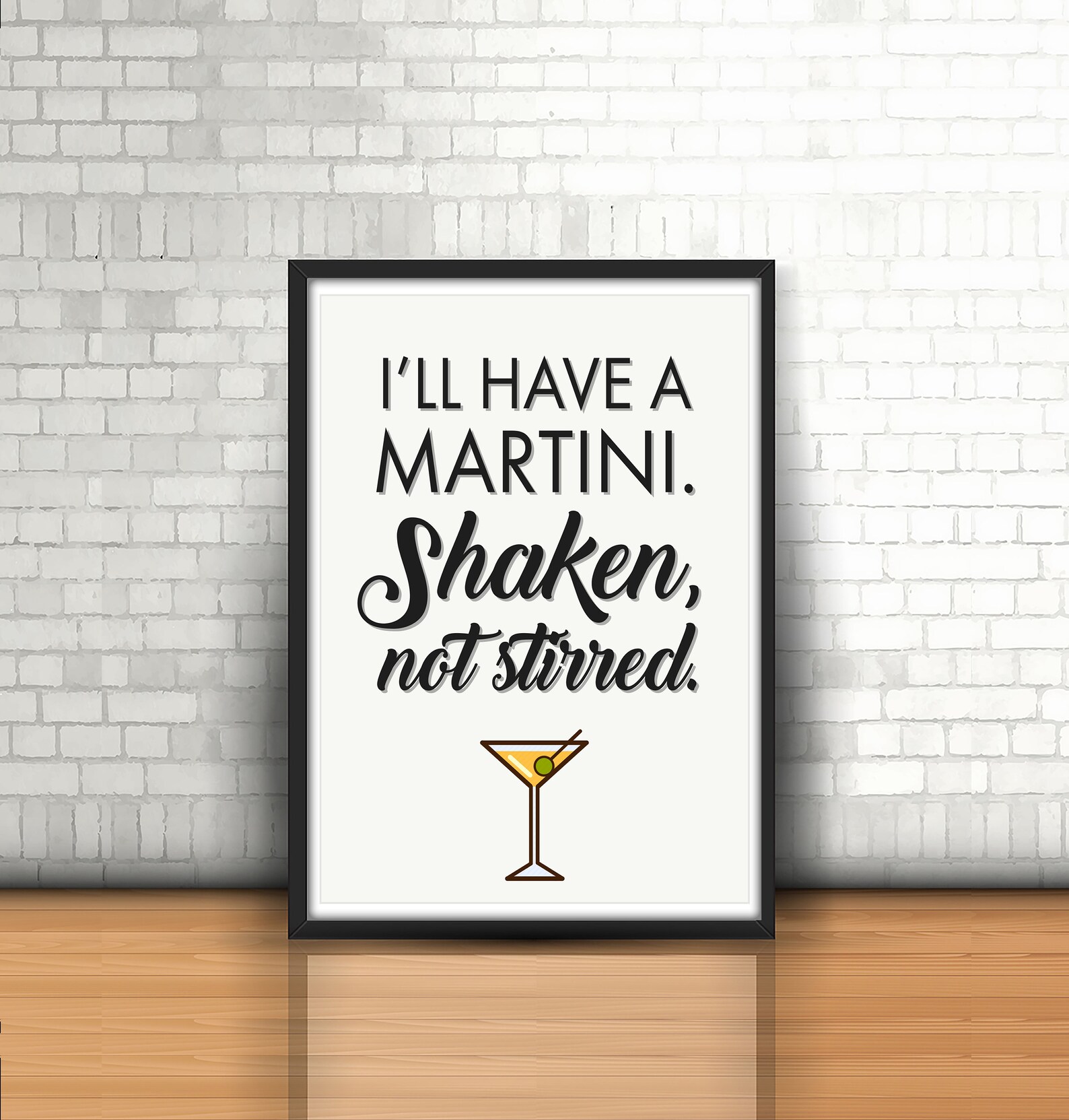 James Bond Martini Quote James Bond Etsy Australia