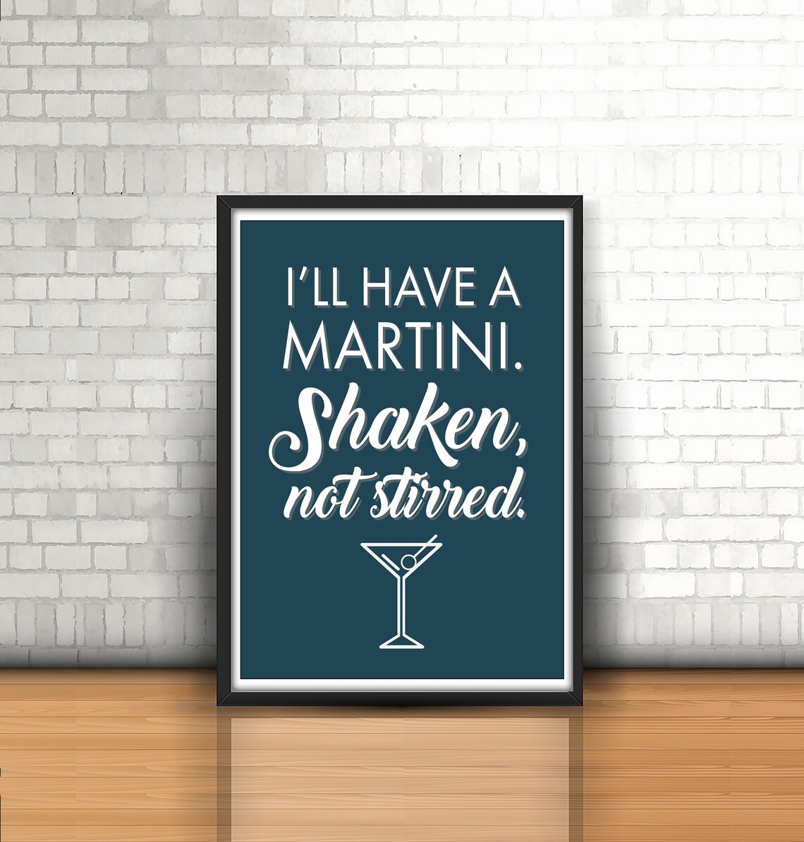 James Bond Martini Quote James Bond Etsy Australia