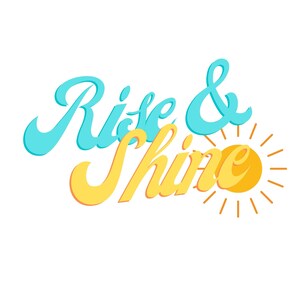 Rise and Shine png diseño digital. Buenos días Boho manifestación inspiradora diciendo calcomanía. Invitación a la fiesta digital, diseño de tarjetas