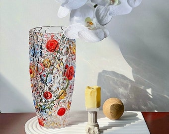 Vase en verre fait à la main décoration Vases à fleurs colorées décoration de la maison Floral hydroponique fleur conteneur décor de chambre