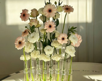 Test Tube Vase Propagation Vase Set Nordic Glass Tube Vase Hydroponic Flower Vase Home Decoration