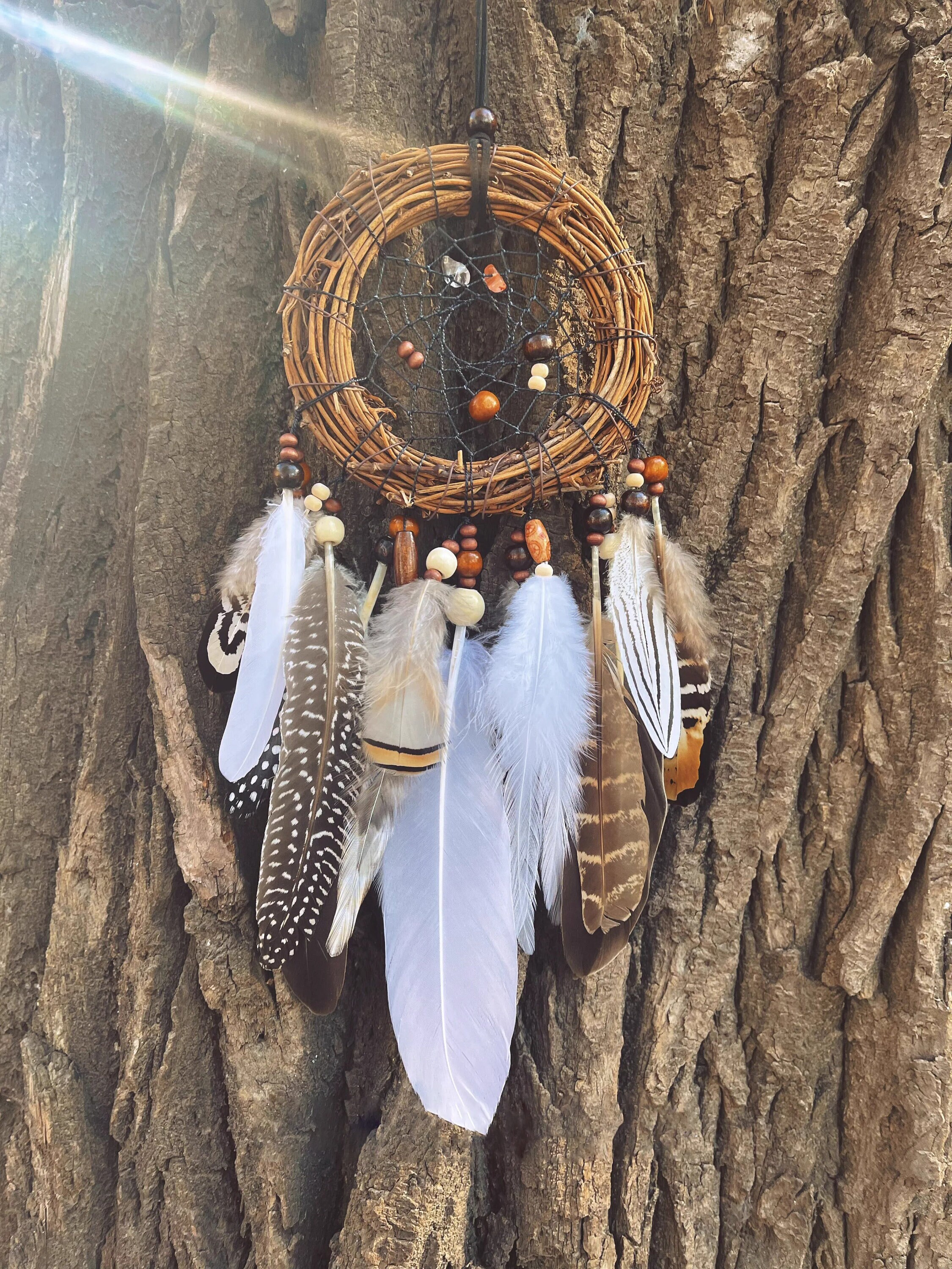 Acchiappasogni A 4 Cerchi Fatti A Mano Con Piume Da Appendere Alla Parete Ornamento La Decorazione Della Stanza Boho Regalo Artigianale Natale Da 29,59 € | DHgate