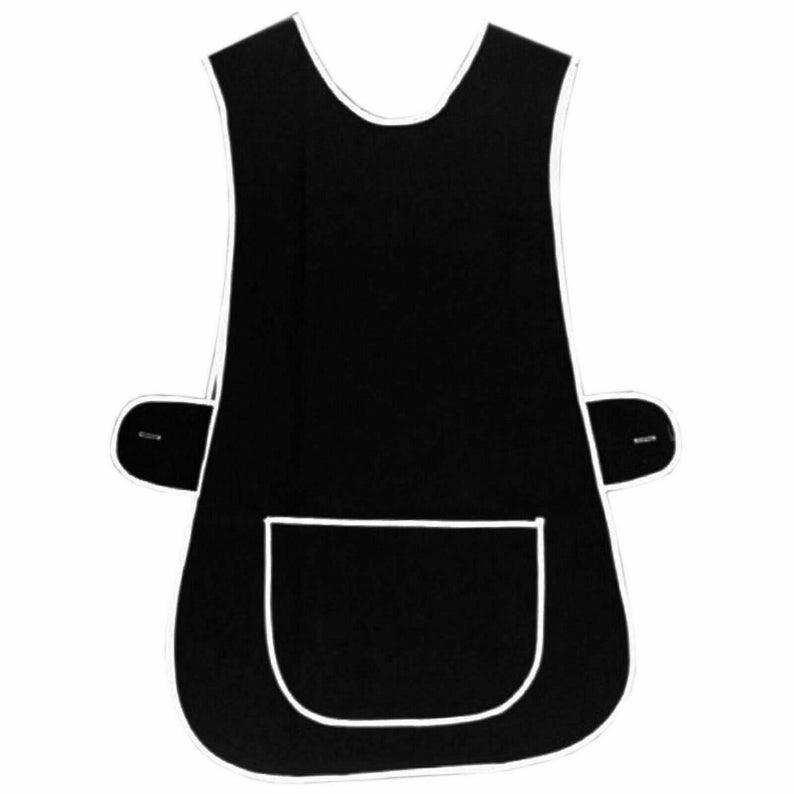 BLACK tabard for unisex adults ladies women men nursey staff k BLACK tabard for unisex adults ladies women men nursey staff k