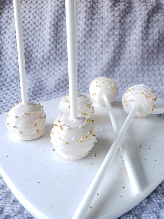 Beige Cake Pop Sticks 4 Flavors Gourmet Birthday Bridal Shower