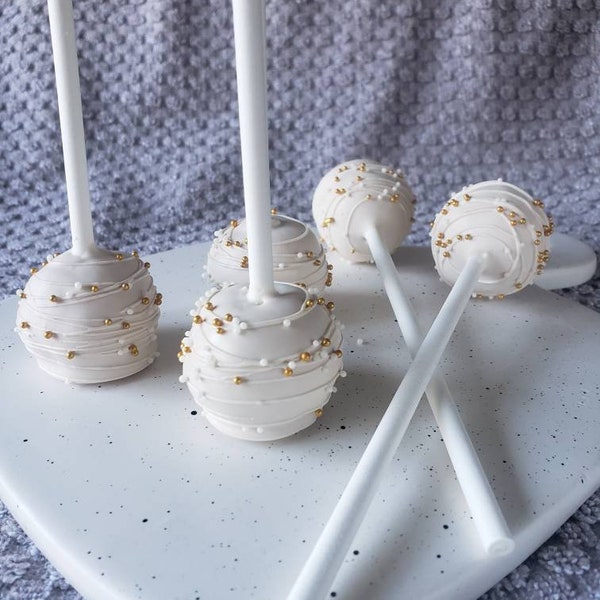 Beige Cake Pop | Sticks | 4 Flavors | Gourmet | Birthday | Bridal Shower | Baby Shower | Engagement | Wedding | Party Favor | Gift