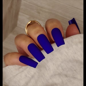 Buy Blue Almond Nails Online In India -  India