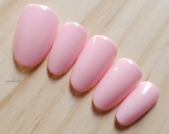 Blush Pink Matte/Glossy Finish Press On Nail Set