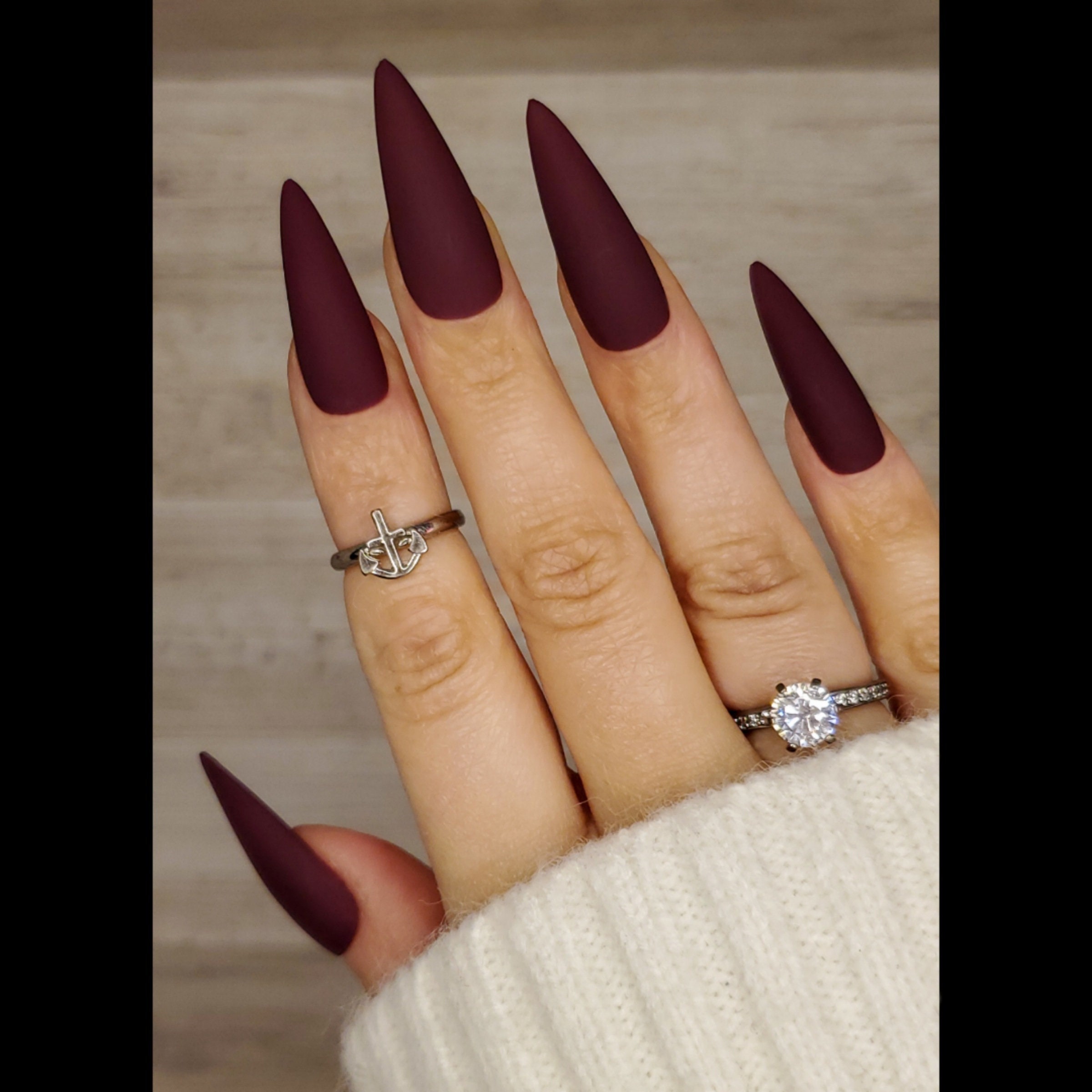 Burgundy Matte Nails Designs That Drop Your Jaw Off | Nail designs  valentines, Classy nail designs, Winter nail designs