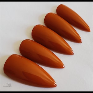 Pumpkin Spice Matte/Glossy Finish Press On Nail Set