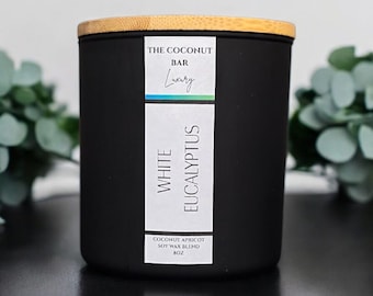 White Eucalyptus Scented Luxury Single Wick Candle