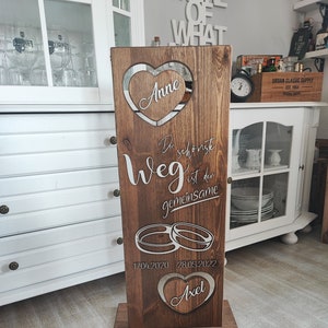 The most beautiful path is the one together, wedding gift, wooden sign, wedding