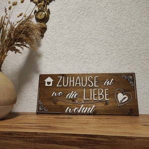Home is where love lives, family sign, wooden sign, family rules, saying sign, wall decoration/wall design