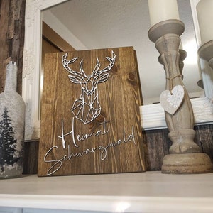 Home Foresta Nera, cartello in legno, scritta, decorazione da parete, design da parete, Foresta Nera, ragazza della Foresta Nera, decorazione della Foresta Nera,