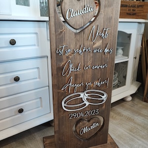 Nothing is as beautiful as seeing the happiness in your eyes, wedding gift, wooden sign, wedding