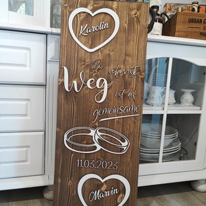 The most beautiful path is the one taken together, wedding gift, wooden sign, wedding